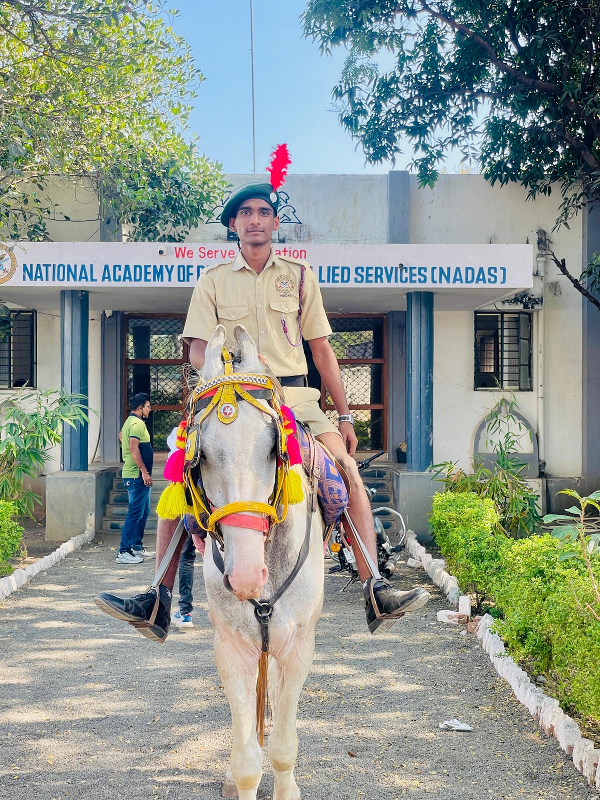 NADAS student horse riding training session — NDA preparation Aurangabad